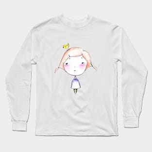 Girl with a bird Long Sleeve T-Shirt